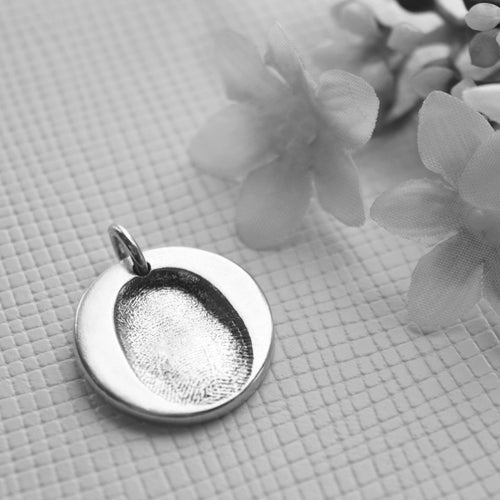 Double sided fingerprint pendant-Memory Treasures UK